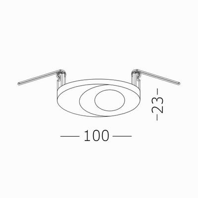 ST216.408.01 Св-к встр. Черный GU10 1*7W IP20 D100xH23 220V Без ламп