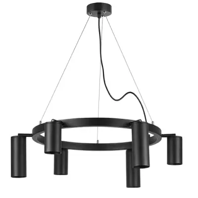 LR016373873 Люстра RULLO 6х50W GU10 ЧЕРНЫЙ (571016+214437-3+214487-3)