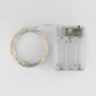 Гирлянда нить "Роса" белый на батарейках 3м IP20 400-006 белый 3м IP20