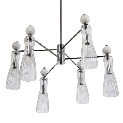 8268/6 NEOCLASSI LN26 160 хром/белый/прозрачный, металл/керамика/стекло Люстра Е14 6*40W 220V EMILY