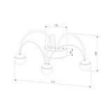Настенный светодиодный светильник Ragno 90031/3 золото, LED