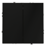 VLS020308 Проходной переключатель встраиваемый VOLTUM S70 двухклавишный 10А, (черный матовый) (ТМ Maytoni)