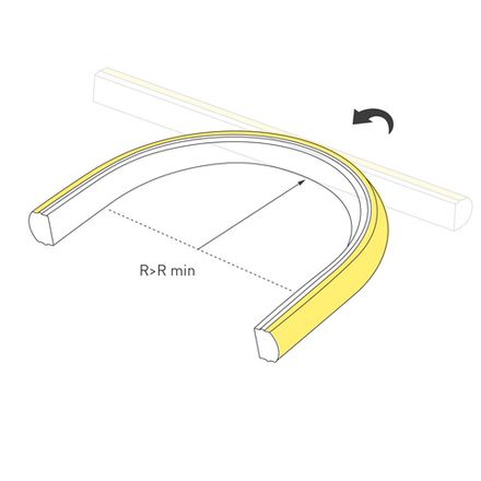 Лента герметичная MOONLIGHT-TOP-X320-11x7mm 24V Warm3000 (10 W/m, IP65, CSP, 0,5m, wire x1) (Arlight, Образец)