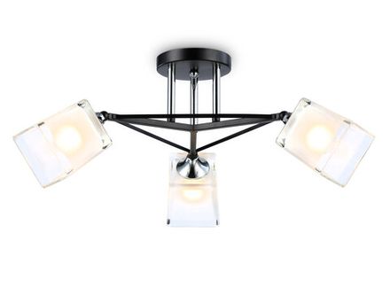 Светильник подвесной TR303072/3 BK/CH/FR черный/хром/белый матовый E27/3 max 40W D560*250