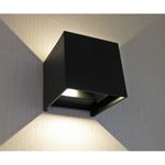 08585,19(3000K) Светильник Куб черный w10*10 h10 Led 6W (3000K) IP65