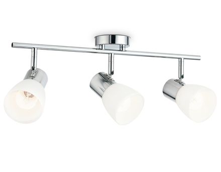 Настенно-потолочный спот TR3965/3 CH/FR хром/белый матовый E27*3 max 460*82*200