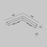 Трековый светильник Базис угловой / Basis Angle Gravity 3000K 24Вт 120°, TR078-2-24W3K-W. TM Maytoni