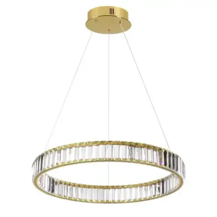 5015/36L L-VISION ODL23 587 золотой/прозрачный металл/хрусталь Люстра LED 36W 4000K 3600Лм VEKIA