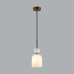 4359/1B MIDCENT ODL26 Подвесной светильник  белый/камень/металл IP20 E14 40W  220-240V LOLLA