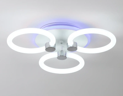 Светильник светодиодный потолочный FA3838/3 WH белый 42W 3000K-6400K+RGB D458*80 (ПДУ РАДИО 2.4G)