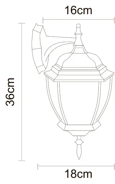 Уличный настенный светильник Arte Lamp PEGASUS A3152AL-1BN, 1хE27