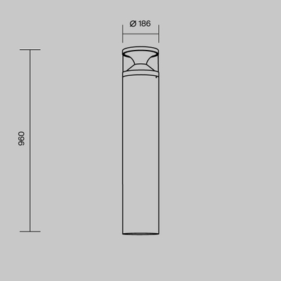 Ландшафтный светильник Пиро / Pyro 3000К 21Вт IP65, O496FL-L21B3K2. TM Maytoni