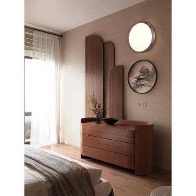 7637/AL BASICA SN 114 Светильник пластик/корич. под дер. LED 18Вт 4000K D295 IP43 ZIF WOOD