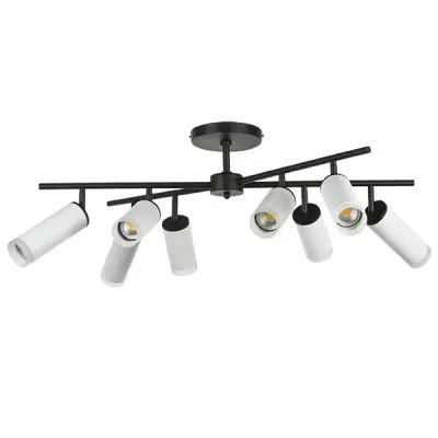 LR7283648640 Люстра RULLO 8х50W GU10 ЧЕРНЫЙ/БЕЛЫЙ (571728+214436-4+214486-4+202430-8)