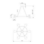 Умный подвесной светильник с поворотным механизмом 70147/6 черный Smart, GU10х6
