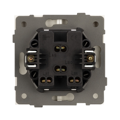 Механизм выключателя двухклавишный непроходной SWT-TENDO-MK02-PL-GD (230V, 10A) (Arlight, -)