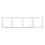 VLS100401 Рамка пластиковая VOLTUM S70 на 4 поста, (белый глянцевый) (ТМ Maytoni)