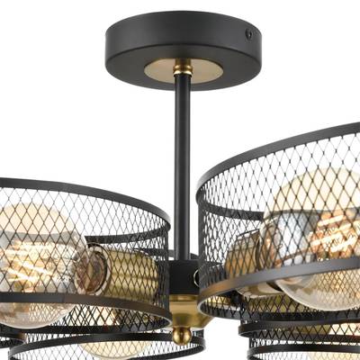 8153/6C COUNTY LN25 черный/медный, металл Потолочный светильник Е27 6*60W 220V VIVANA