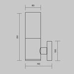 Настенный светильник (бра) Willis E27х1, IP54, O418WL-01B. TM Maytoni