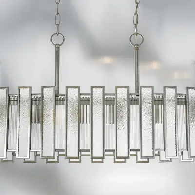 712164 Люстра AGAVE 6х40W E27 СЕРЕБРО С ПАТИНОЙ/ПРОЗРАЧНЫЙ Lightstar