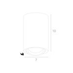Точечный накладной светильник Arte Lamp SENTRY A1560PL-1WH, 1хGU10