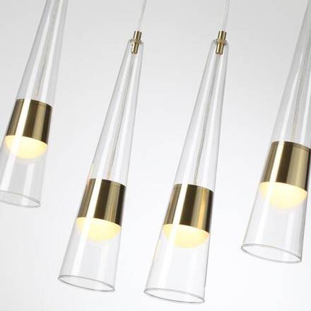 5043/42L L-VISION ODL24 301 глянц.золото/прозрачный/металл/стекло Люстра LED 42W 3000K 4167Лм LUMP