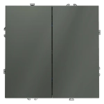 VLS020106 Выключатель встраиваемый VOLTUM S70 двухклавишный 10А, (титан). (ТМ Maytoni)
