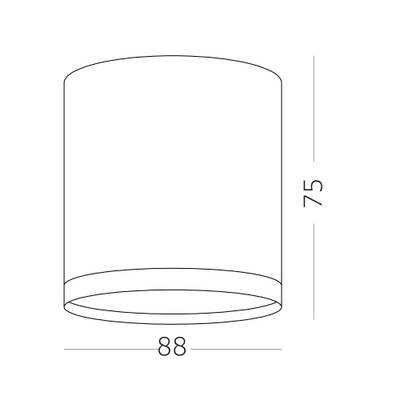 ST113.432.09 Светильник потолочный Черный LED 1*9W 3000K 702Lm Ra&gt;80 120° IP20 D88xH75 170-240V