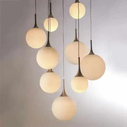 813093 Люстра GLOBO 9х40W E14 шампань/белый