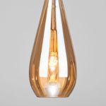 Подвесной светильник со стеклянным плафоном 50202/1 янтарный, E14х1