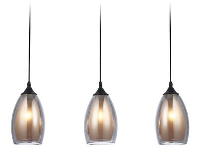 Светильник подвесной TR3537/3 BK/SM/FR черный/дымчатый/белый матовый E27/3 max 40W 640*120*820