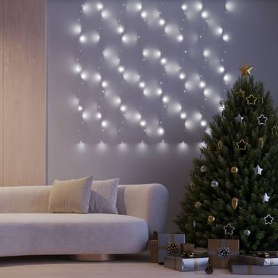 Светодиодная гирлянда ARD-CURTAIN-HOME-1500x1500-CLEAR-144LED White (230V, 6W) (Ardecoled, IP20)