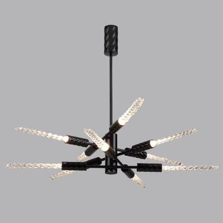 5459/28L L-VISION ODL_EX26 041 черный глянцевый/прозрачн./металл/стекло Люстра LED 28W (10*2.8W) 3000K 1260Лм KOLOS