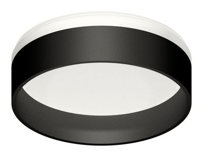 Насадка передняя для корпуса светильника N8462 SBK/FR черный песок/белый матовый D85*H34mm Out30mm GX53