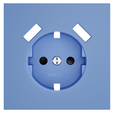 VLS000915 Накладка для розетки с заземлением и защитными шторками, с USB A+A, S70 (деним). (ТМ Maytoni)