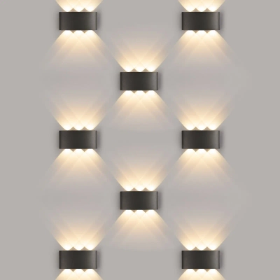 Уличный настенный светодиодный светильник 1551 TECHNO LED TWINKY TRIO черный 1551 TECHNO LED черный