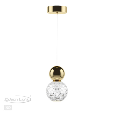 5008/7L L-VISION ODL23 573 золотой/прозрачный/металл/акрил Подвес LED 7W 4000K 350Лм CRYSTAL