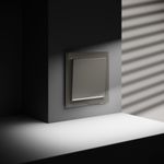VLS010404 Проходной переключатель встраиваемый VOLTUM S70 одноклавишный с подсветкой 10А, (шелк) (ТМ Maytoni)