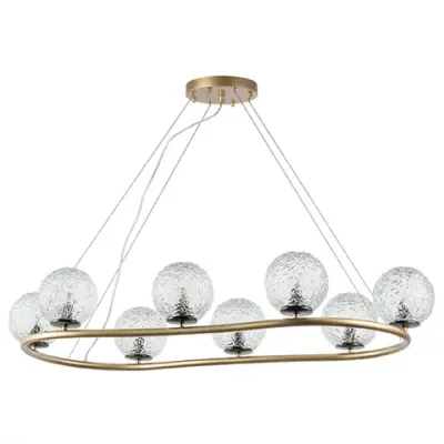 815283 Люстра BARI 8х10W(led) G9 ЗОЛОТО/ЧЕРНЫЙ МАТОВЫЙ Lightstar