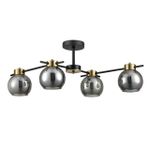 8059/4C COMFI LN24 черный, медь/дымчатый металл/стекло Люстра потолочная E27 4*60W 220V EMINA