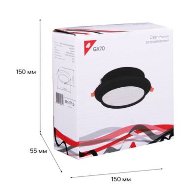 70001-9.0-001RLD GX70 BK светильник точ.