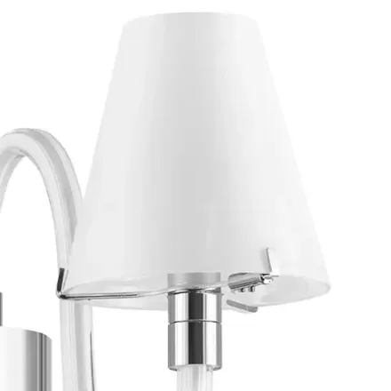760616 Бра BIANCO 1х40W G9 ХРОМ БЕЛ. стекло Lightstar