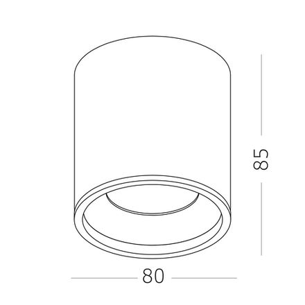 ST165.532.12 Светильник потолочный Белый LED 1*12W 3000K 840Lm Ra>90 36° IP44 D80xH85 85-265V