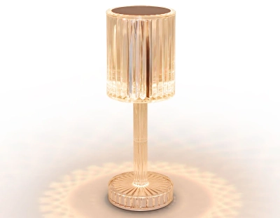 Настольная светодиодная лампа с сенсорным выключателем DE8066 CL прозрачный LED 3000K/4200K/6400K 3W