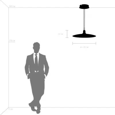 737427 Люстра EMISFERO 19W LED 1347LM 130G ЧЕРНЫЙ/МЕДЬ 3000K Lightstar