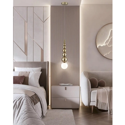 8087/1A MODERNI LN26 384 золото/белый, металл/стекло Подвесной светильник G9 1*20W 220V SOLIDA