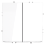 VLS020201 Выключатель встраиваемый VOLTUM S70 двухклавишный с подсветкой 10А, (белый глянцевый) (ТМ Maytoni)