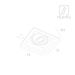 Точечный встраиваемый светильник Arte Lamp CANIS A6661PL-1WH, 1хGU10