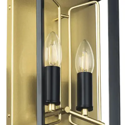 713627 Бра REGOLO 2х40W E14 ЧЕРНЫЙ МАТОВЫЙ/ЗОЛОТО Lightstar