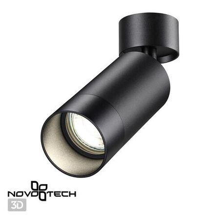 370869 OVER NT22 252 черный Светильник накладной IP20 GU10 9W 220V SLIM